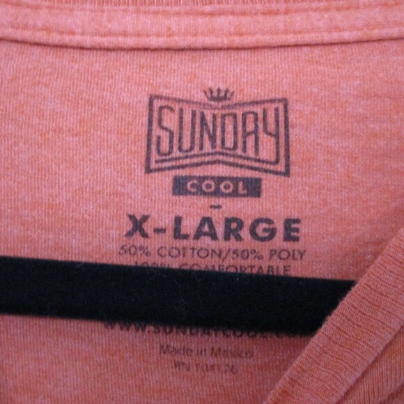 Sunday Cool Graphic Print T-Shirt Orange Men Size | XL - Picture 5 of 10